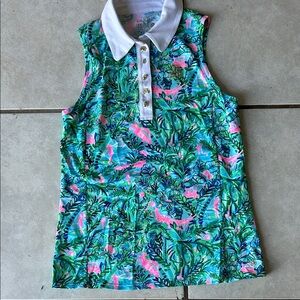Lilly Pulitzer Tropical Print Sleeveless Top